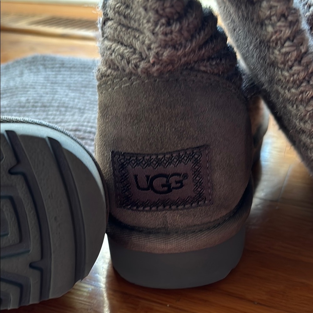 Ugg Gray Knit Button Boots - image 5